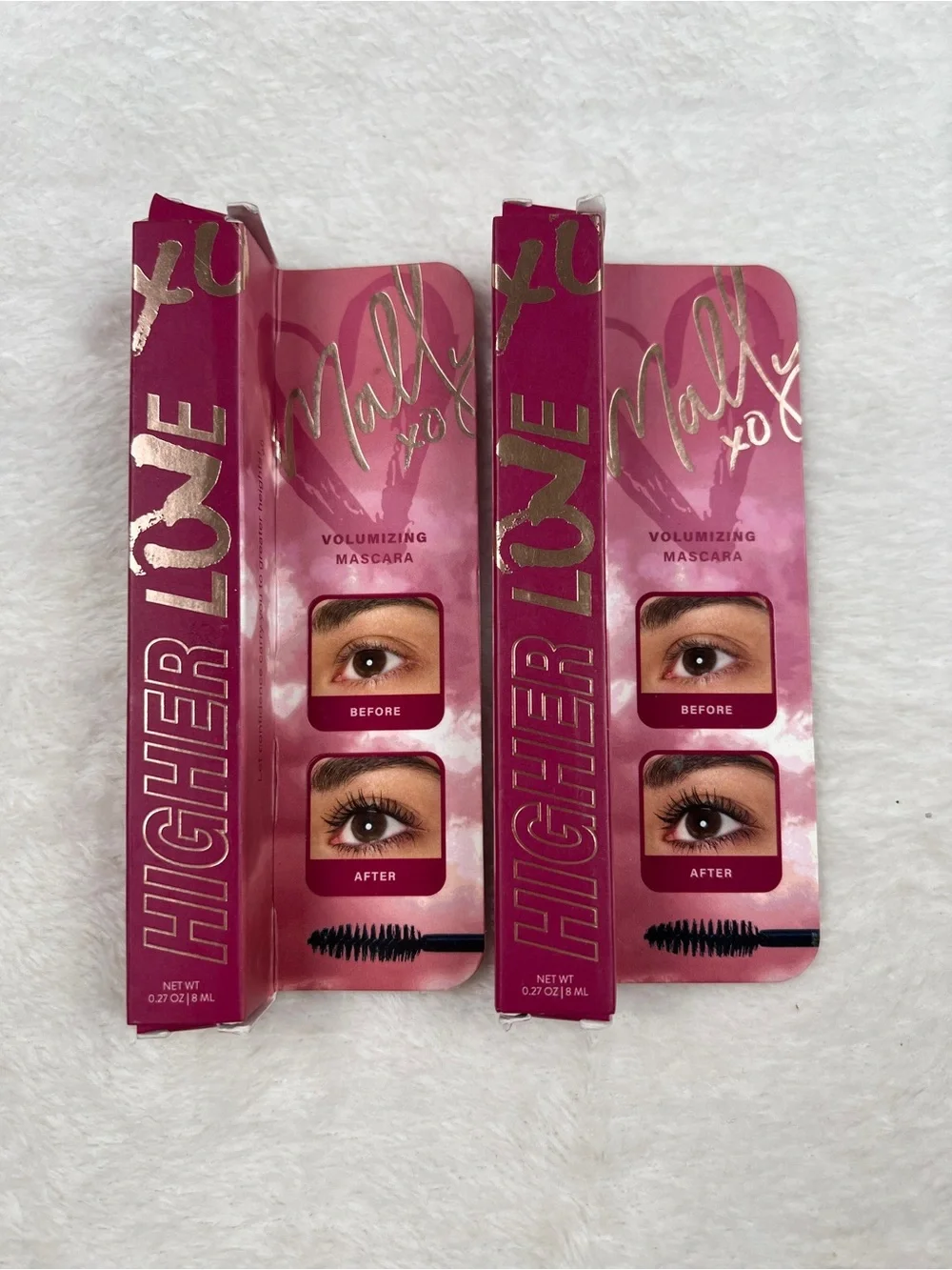 Lot of 2 Mally Beauty Higher Love Volumizing Mascara Black 0.27 oz New